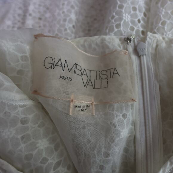 Giambattista Valli RESORT 2014 Off White Cotton Silk Blend Mini Dress Size XS - Picture 9 of 16
